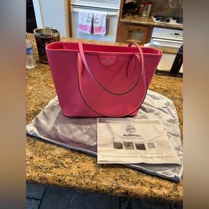 Kate Spade Lori Pink Watermelon Large Textured Tote NWT $329 Retail